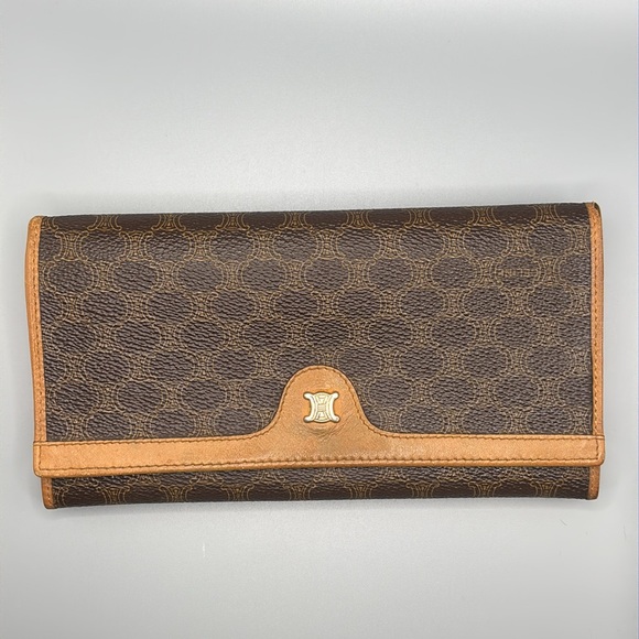 CELINE MACADAM KISS-LOCK LONG WALLET - Picture 3 of 15